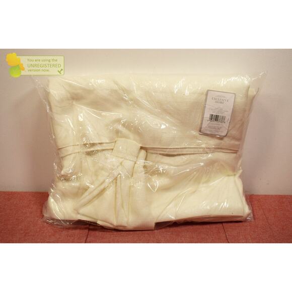 Exclusive Home 84x54" Loha Linen Braided Tab Top Curtain Panels Ivory* - Picture 2 of 6